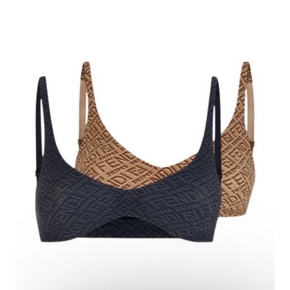 Fendi x Skims Bralettes Size Large Skimpy Scoop Pack Black California New